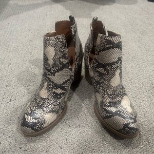 Snakeskin Ankle Boots